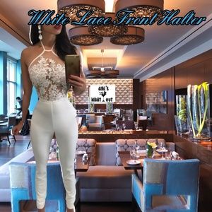 💎NEW YEARS SALE 💎
!! White halter top jumpsuit